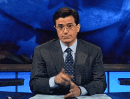 Be Quiet Stephen Colbert GIF