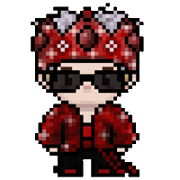 Pixel Rose Sticker