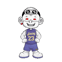 La Lakers Sticker by Zhot Shop