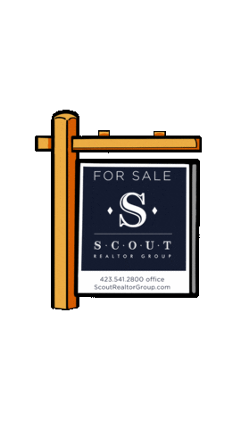 scoutrealtorgroup giphyupload scoutsold scoutrealtorgroup scoutrealestate soldsign justsold Sticker