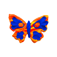 Orange Butterfly Sticker