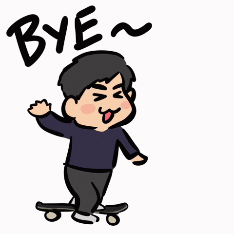 Skateboard Goodbye GIF