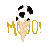 Ice Cream Cow Sticker