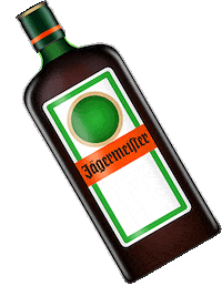 jaegermeisterde cheers drinks bottle shots Sticker