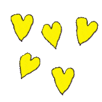 Yellowhearts Sticker by Ant Saunders