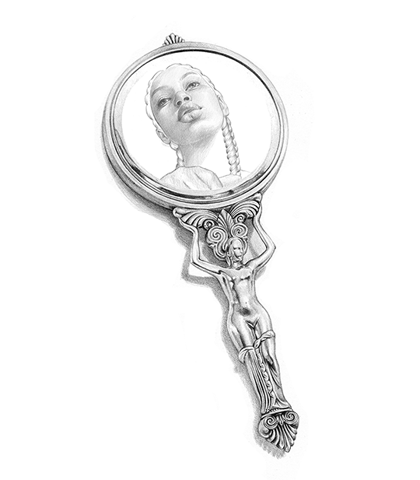 Palezsa art illustration drawing mirror GIF