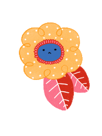 mc_ilustrada cute sad flower flor Sticker