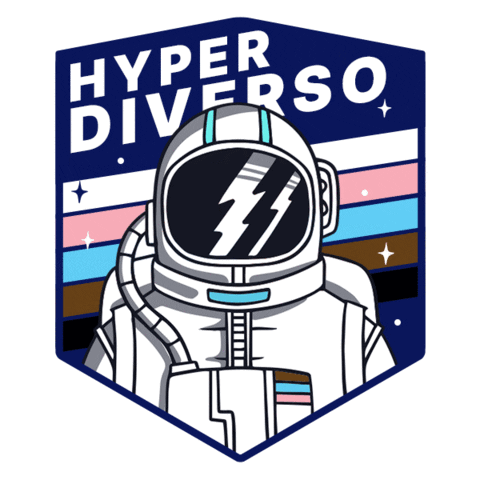 Hyperespaco giphyupload astronaut astronauta hyperlocal Sticker