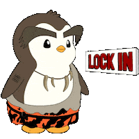 Locked In Party Sticker by Pudgy Penguins