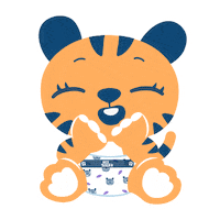 Heytiger Laughing Sticker by Hey Tiger by R+F
