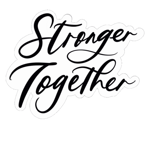 Stay Strong Stronger Together Sticker by Crafted By Day