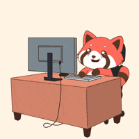 Working Red Panda GIF