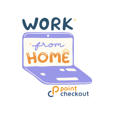 Work From Home Sticker by Pointcheckout