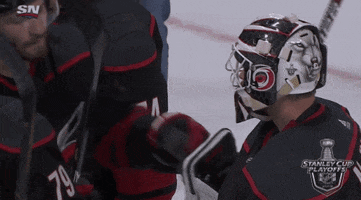 ice hockey hug GIF by NHL