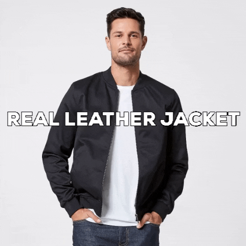 sdasssa giphygifmaker real leather real leather jacket real leather jackets GIF