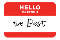 thebestbrand hello the best nametag hello my name is Sticker