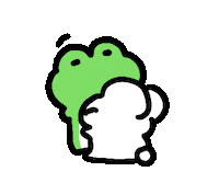 Frogman Hug Sticker by Annafish