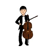 midori_green zero orchestra cello 楽器 Sticker