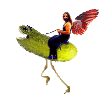 rocketandwink cool monster angel fantasy Sticker