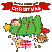 Christmas Tree Sticker by Fuzzballs
