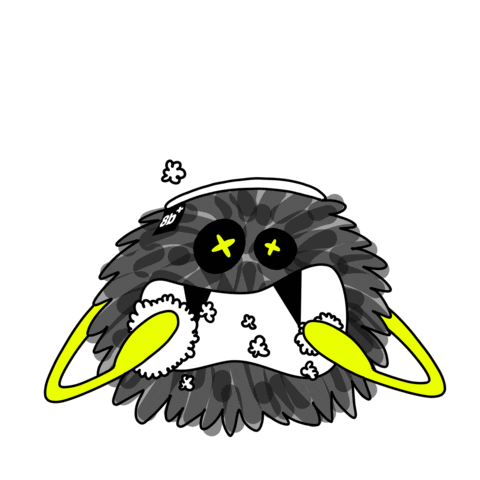 Hungry Monster Sticker by 8BPLUS
