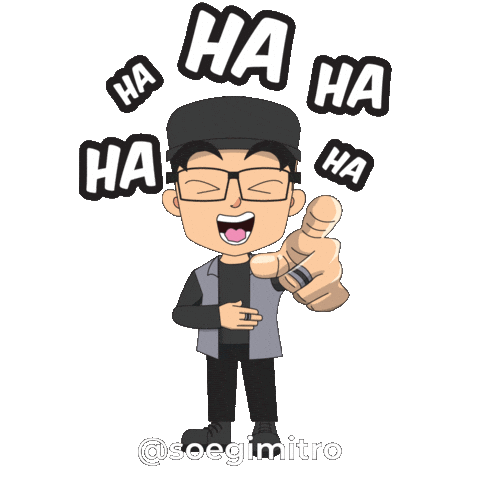 soegimitro giphyupload laughing boom lucu Sticker