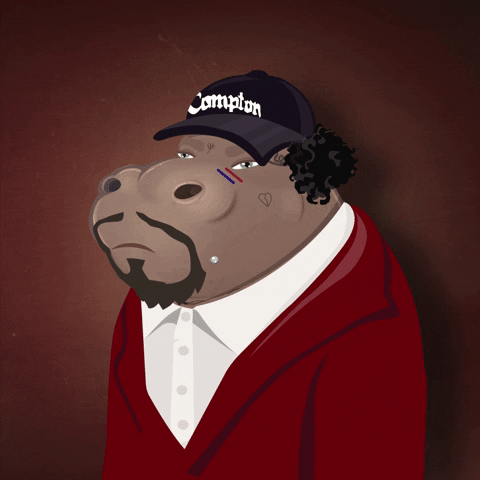 lilhipponft happy smile gold tooth lil hippo GIF