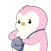 Pink Drinking Sticker by Pudgy Penguins