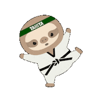 tanitahongkong sloth tanita tanitahk tsekwondo Sticker
