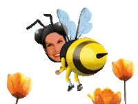 Flower Bee Sticker by CANALTVDIAMONDTEEN