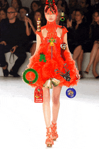 alexander mcqueen christmas GIF by fashgif
