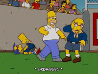 homer simpson fight GIF