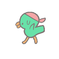 Run Duck Sticker by elodie shanta