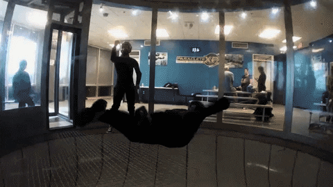ExpertExplorers giphyupload travel indoor skydiving adventure sports GIF