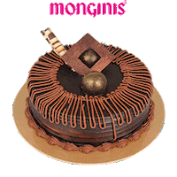 Monginis sweet cake chocolate brown Sticker