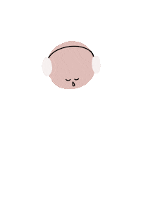 softserveandfries cold minimal earmuff Sticker