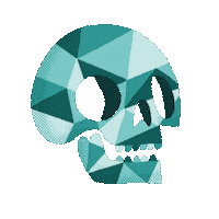 Crystal Skull Halloween Sticker