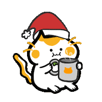 Merry Christmas Cat Sticker by Poku Meow