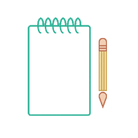 Pencil Notes Sticker by Spoonflower