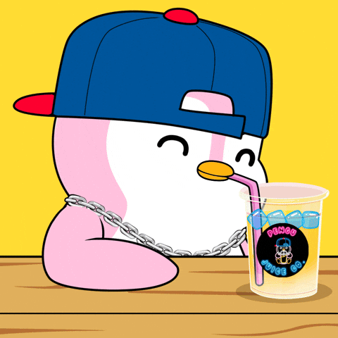 PenguJuiceCo drink penguin pudgy pudgypenguins GIF