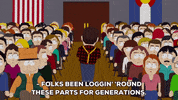 sheila broflovski crowd GIF by South Park 
