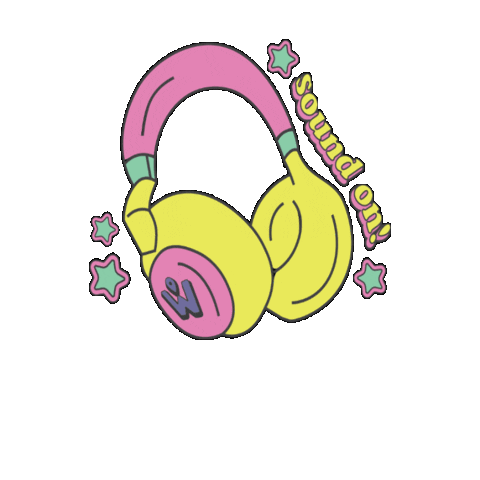 wanderskyeagl giphygifmaker sound headphones headset Sticker