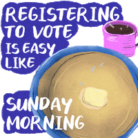 Register To Vote Cup Of Coffee GIF by INTO ACTION