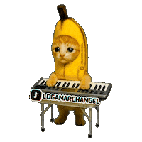 Cat Piano Sticker