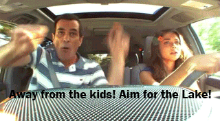driving modern family GIF