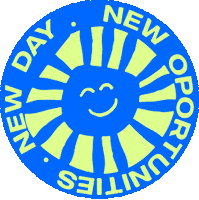 New Day Sun Sticker by Bluehouse World