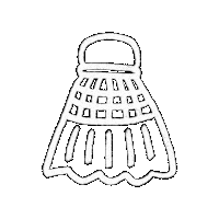 Badminton Shuttlecock Sticker