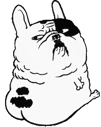 Babbot dog mood bulldog frenchie Sticker