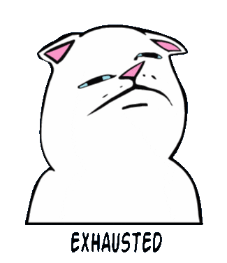 RIPNDIP_CAT alien exhausted disgusted mms Sticker
