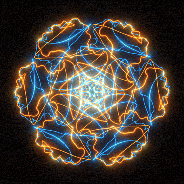 xponentialdesign loop blue psychedelic neon GIF